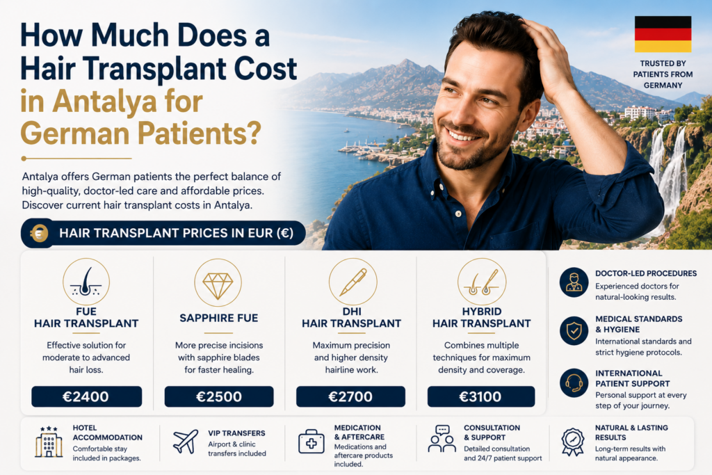 Hair Transplant in Antalya for German Patients: Cost, Safety and Treatment Guide